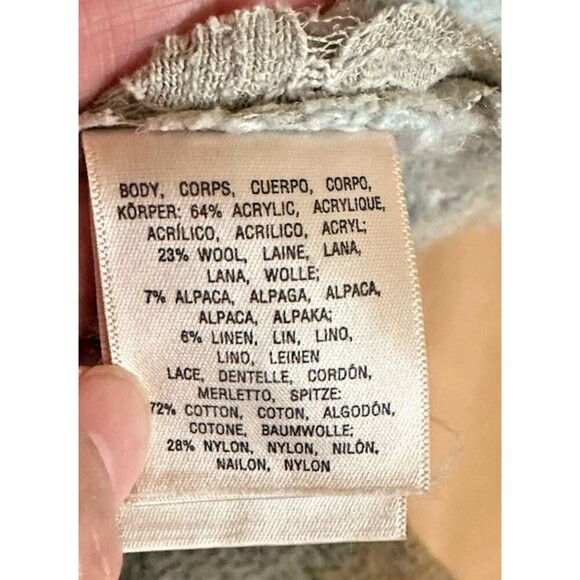 ANTHROPOLOGIE ALPACA & LACE PULLOVER SWEATER BY KNITTED & KNOTTED SZ S - Picture 7 of 14